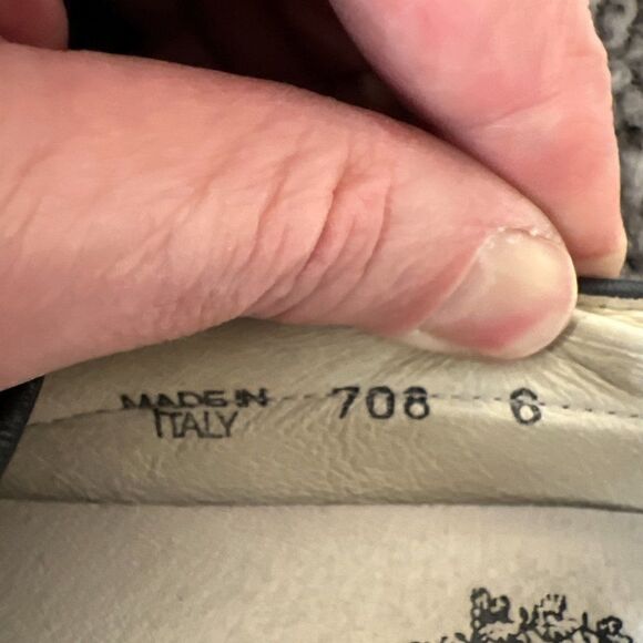 Del Toro Pony Hair Loafers Womens 6 Blue Slip On Comfort Shoe Handmade in Italy - Picture 11 of 12